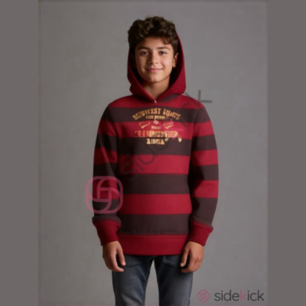 Ruff Hewn Red Brown Boy's Hoodie L 14-16